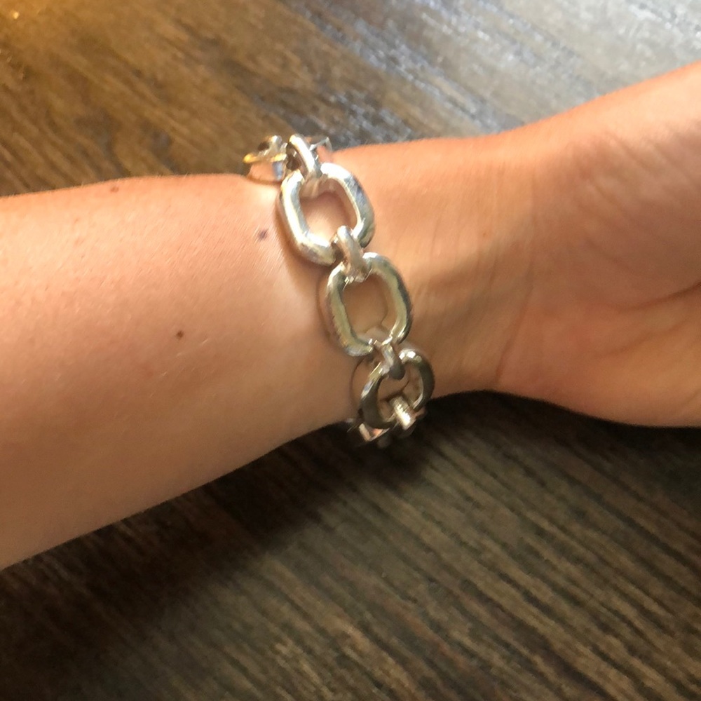 Silver chain bracelet